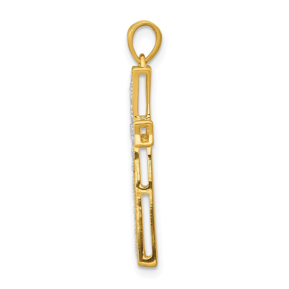 14k  1/5ct. Diamond Cross Pendant