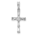 14k White Gold 1/5ct. Diamond Cross Pendant