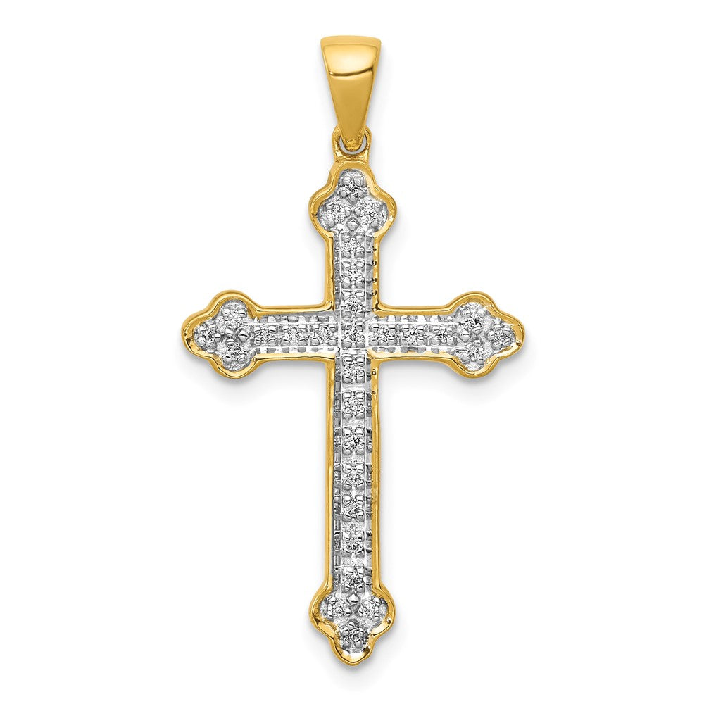 14k 1/10ct. Diamond Cross Pendant