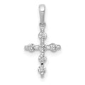 14k White Gold 1/6ct. Diamond Cross Pendant