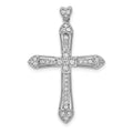 14k White Gold 1/3ct. Diamond Cross Pendant