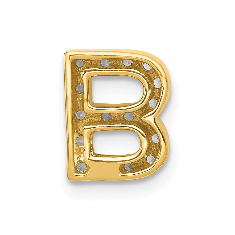 10K  Diamond Letter B Initial Charm