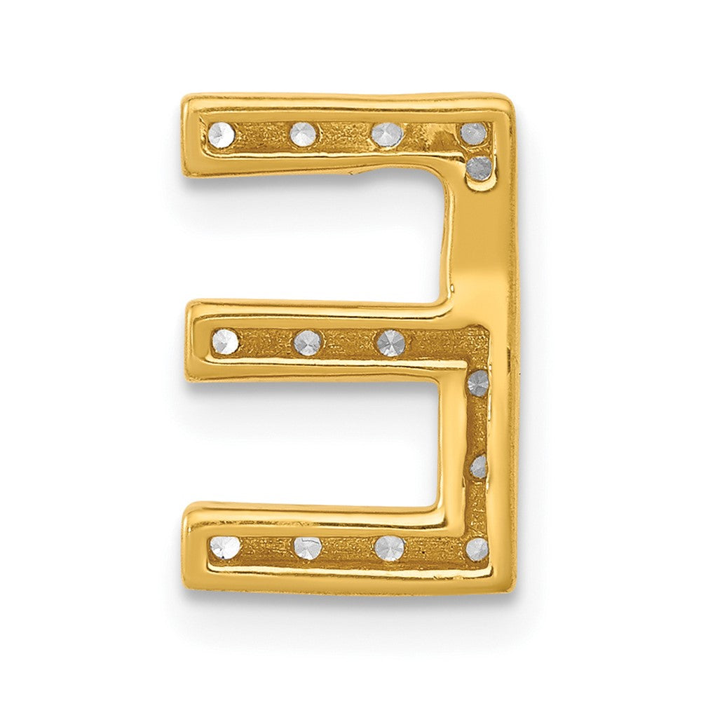 10K  Diamond Letter E Initial Charm
