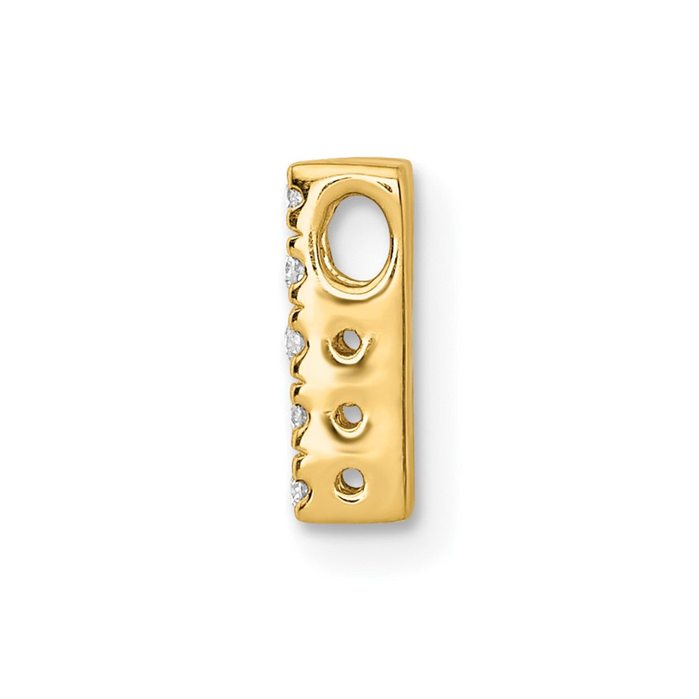 14K  Diamond Letter H Initial Charm