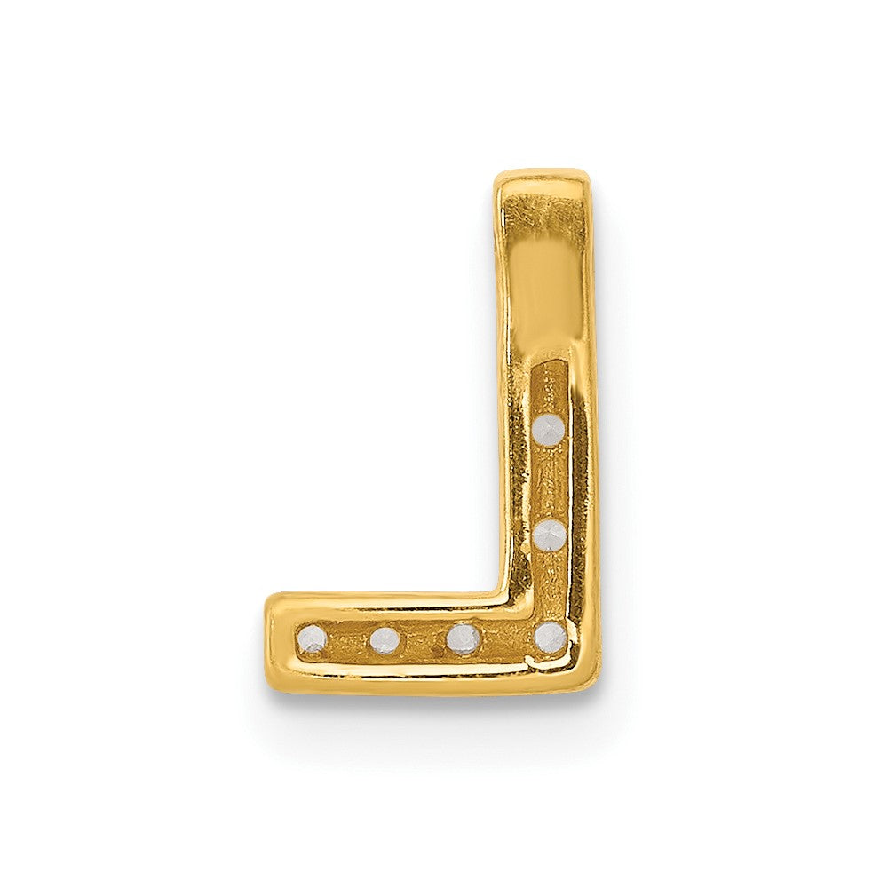 10K  Diamond Letter L Initial Charm