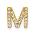 10K  Diamond Letter M Initial Charm