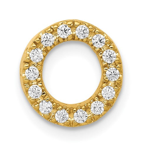 14K  Diamond Letter O Initial Charm