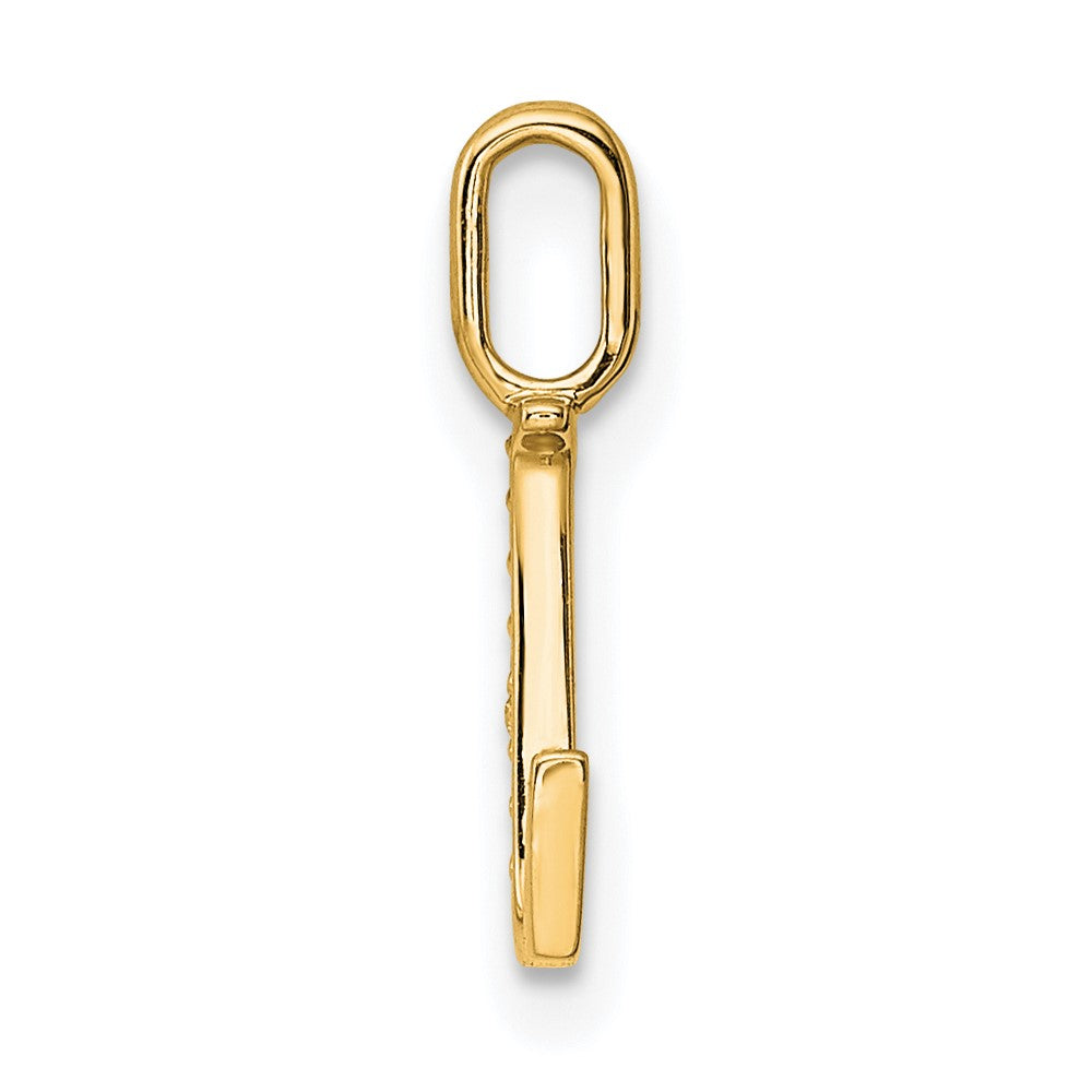 14k Diamond Letter L Initial Pendant