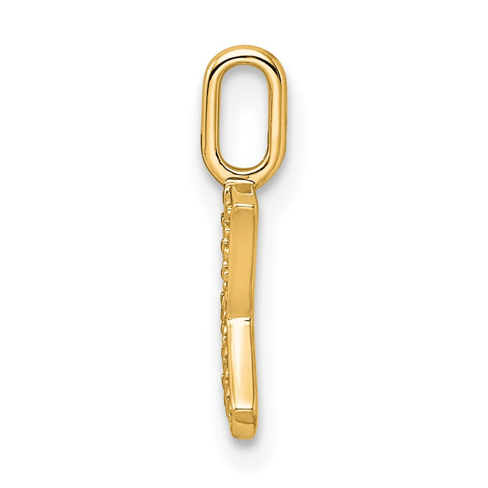 14K  Gold Diamond Letter K Initial Pendant