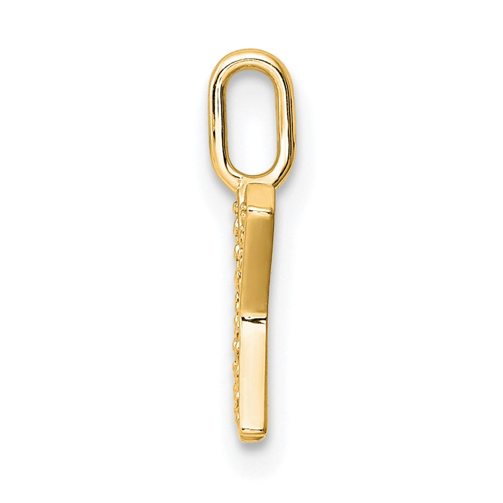 14K  Gold Diamond Letter X Initial Pendant
