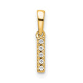 10K Diamond Letter I Initial with Bail Pendant