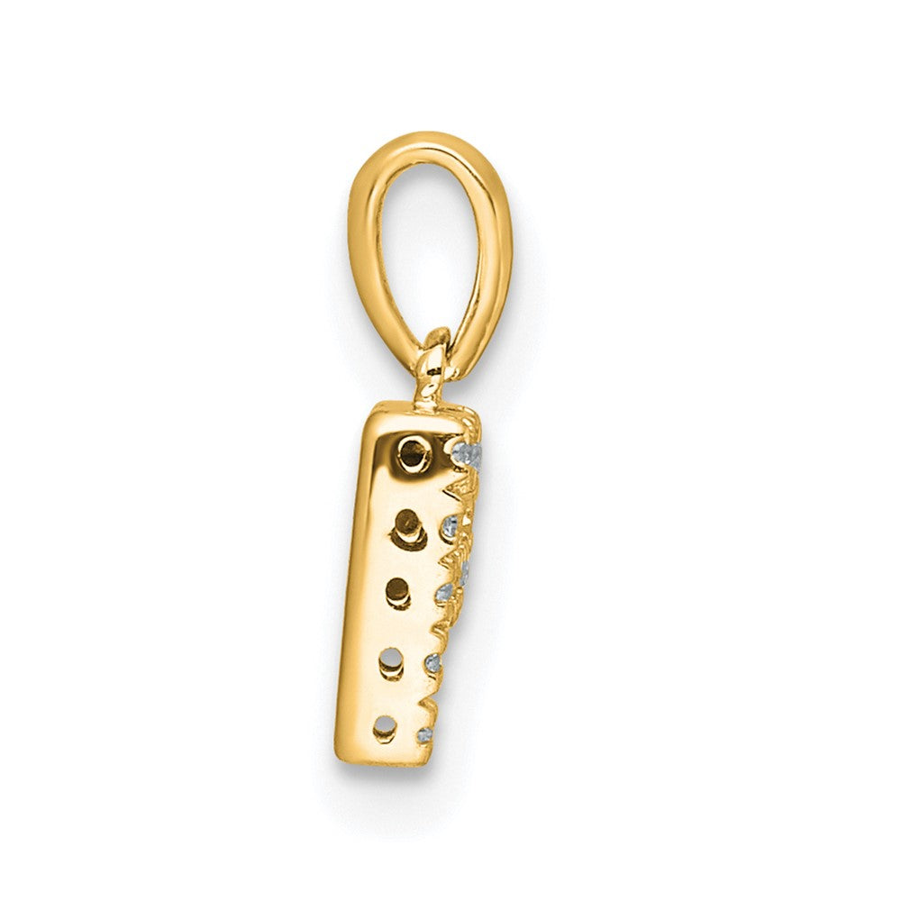 10K Diamond Letter P Initial with Bail Pendant
