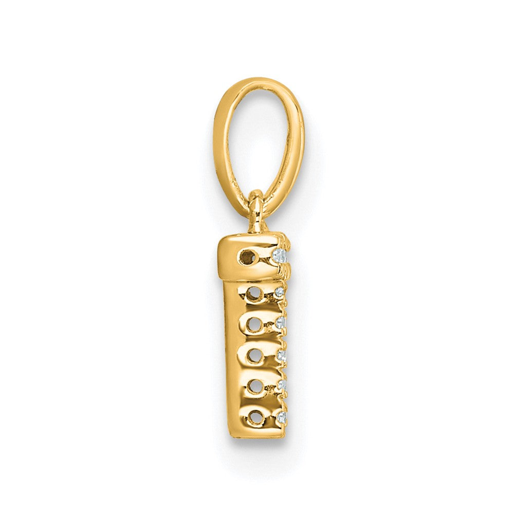 10K Diamond Letter T Initial with Bail Pendant