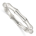 Sterling Silver Polished Bamboo Slip-on Bangle