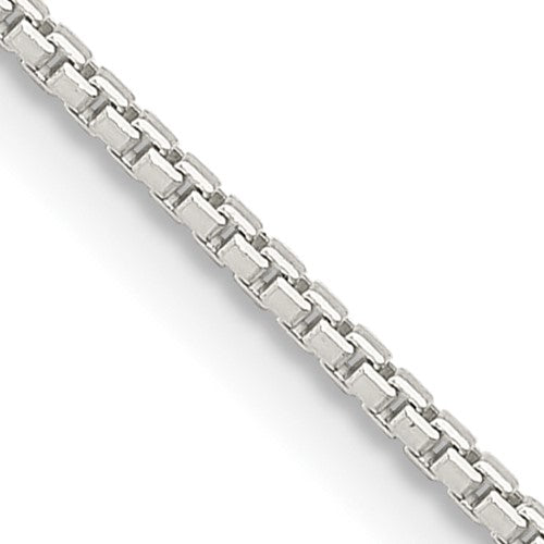 Sterling Silver 1.25mm 8 Sided w/4in ext. Box Chain