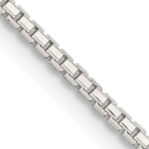 Sterling Silver 1.35mm 8 Sided Box Chain