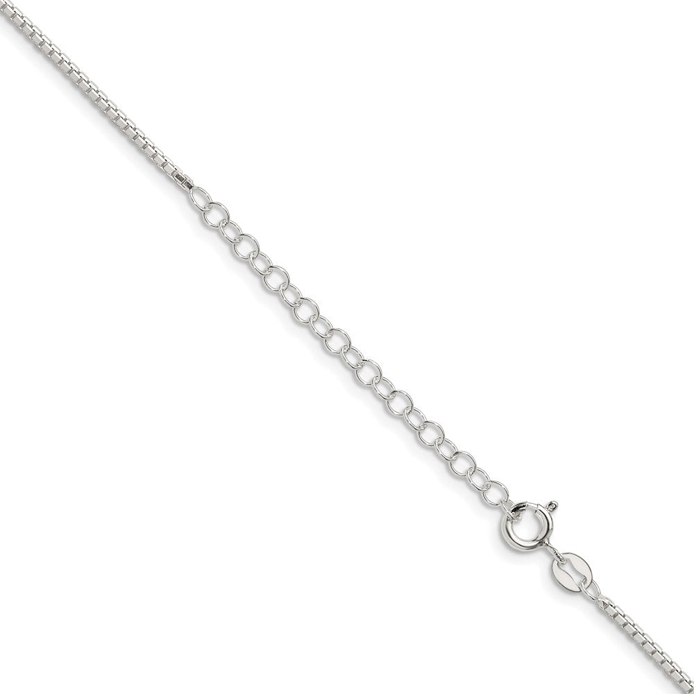 Sterling Silver 1.5mm 8 Sided w/2in ext. Box Chain