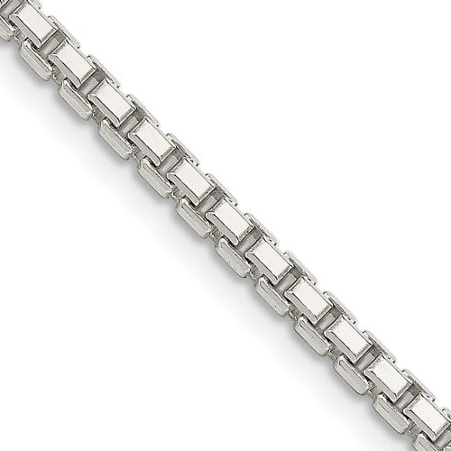 Sterling Silver 2.5mm 8 Sided Box Chain