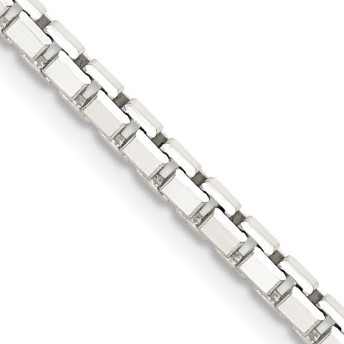 Sterling Silver 2.9mm 8 Sided Box Chain