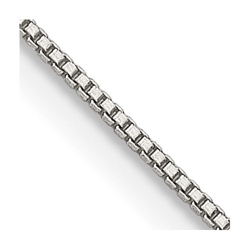 Sterling Silver .6mm Box Chain w/4in ext.