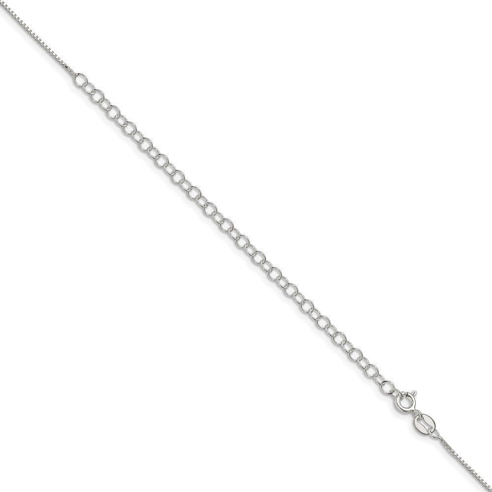 Sterling Silver .8mm Box Chain w/4in ext.