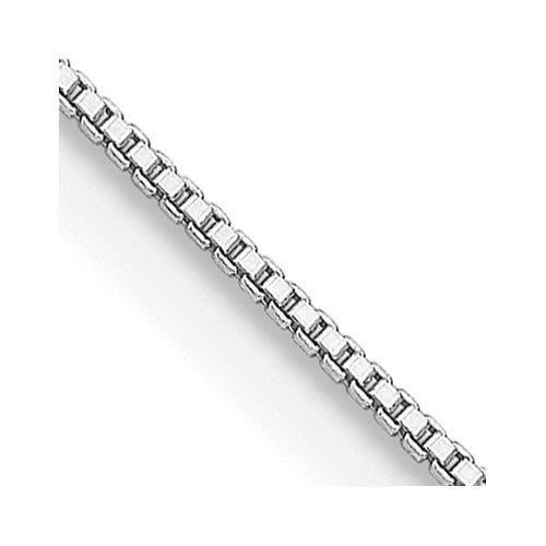 Sterling Silver Rhodium-plated .8mm Box Chain w/2in ext.