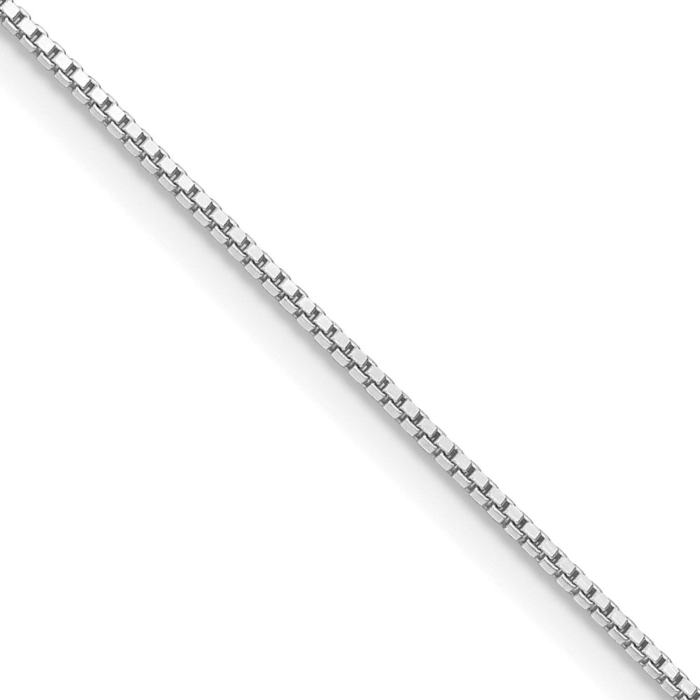 Sterling Silver Rhodium-plated .9mm Box Chain w/2in ext.