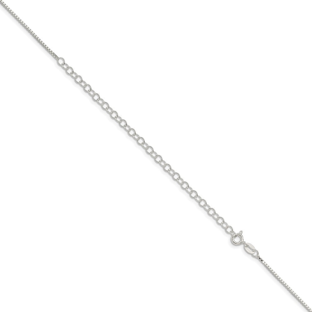 Sterling Silver 1.1mm Box Chain w/4in ext.