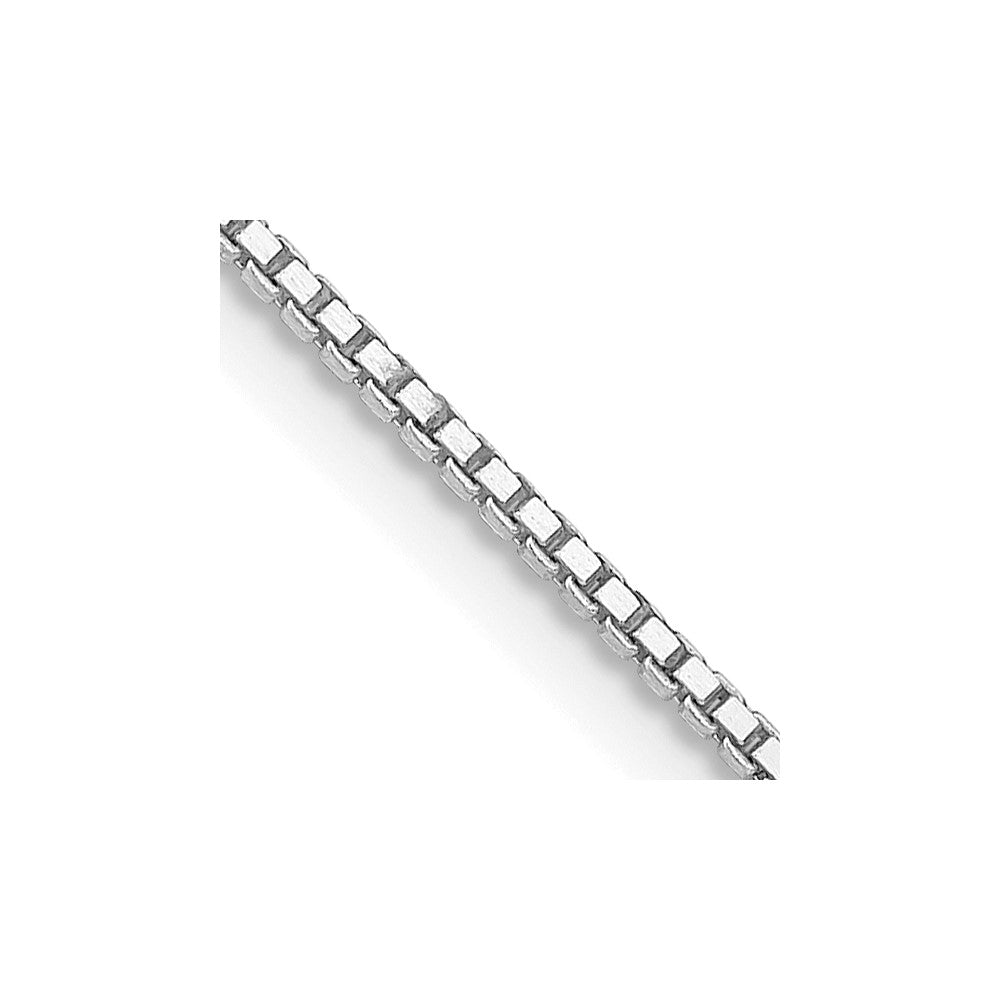 Sterling Silver Rhodium-plated 1.1mm Box Chain w/2in ext.