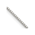 Sterling Silver 1.1mm Box Chain w/2in ext.