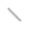 Sterling Silver Rhodium-plated 1.25mm Box Chain w/4in ext.