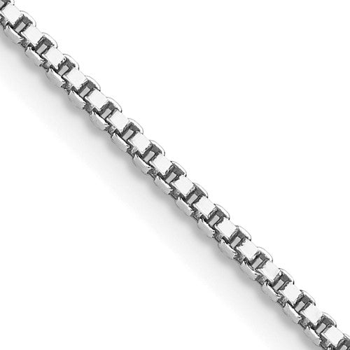 Sterling Silver Rhodium-plated 1.4mm Box Chain w/4in ext.