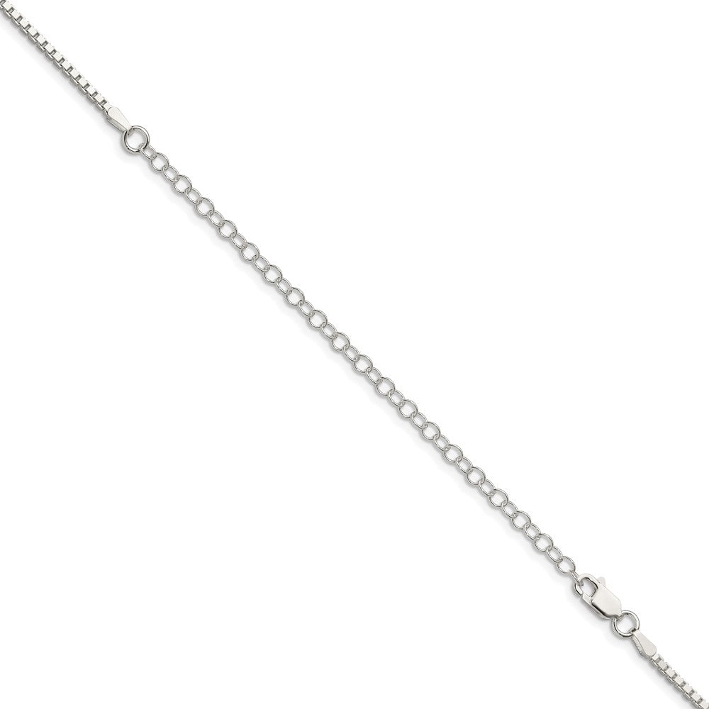 Sterling Silver 1.75mm Box Chain w/4in ext.