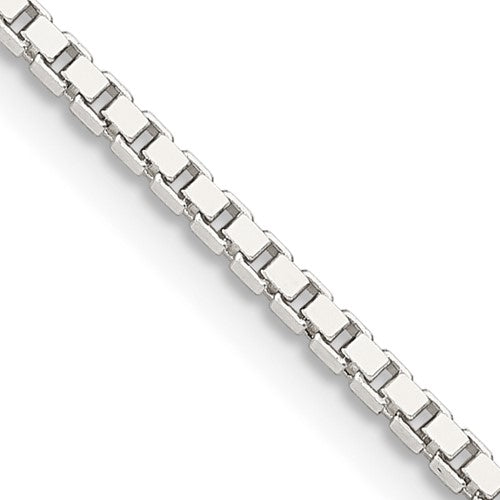 Sterling Silver 1.75mm Box Chain w/2in ext.