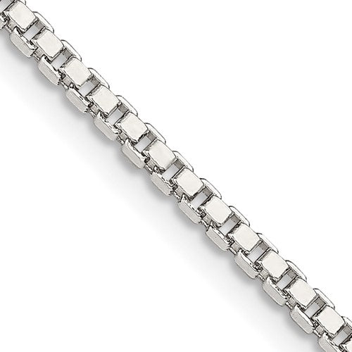 Sterling Silver 2mm Box Chain w/2in ext.