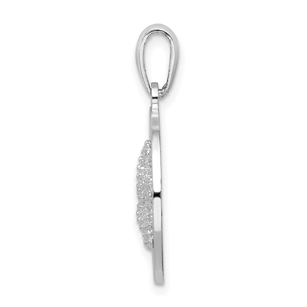 Sterling Silver RH-plated Polish Booth Bay Starfish Pendant