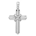 Sterling Silver Small Rounded X-Center w/Frame Cross Pendant