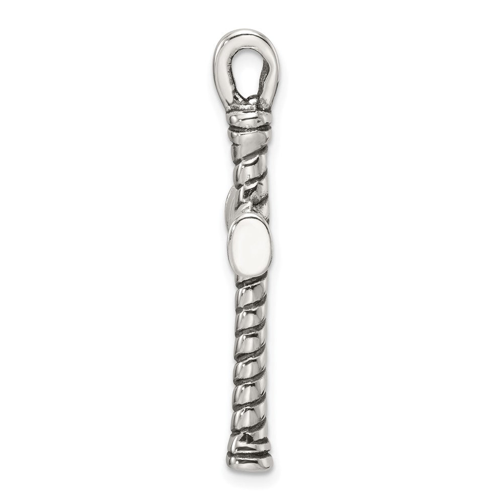 Sterling Silver Polished and Antiqued Cross Pendant