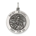 Sterling Silver Solid Antiqued St Michael Pendant