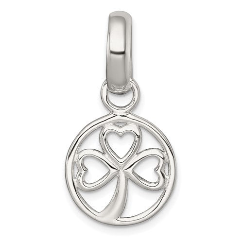Sterling Silver Polished Clover Pendant