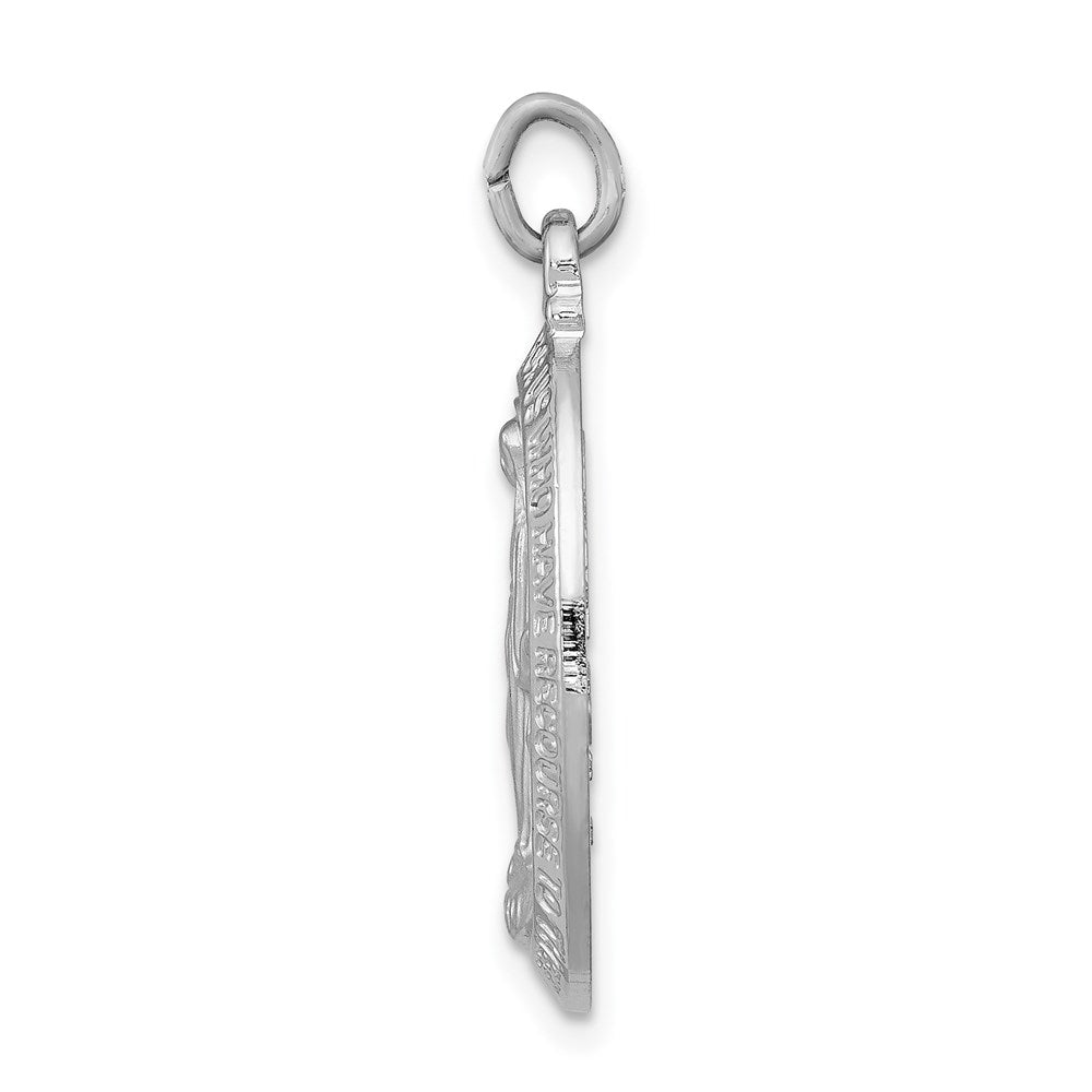 Sterling Silver Platinum-plated Miraculous Medal
