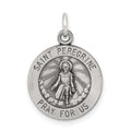 Sterling Silver Antiqued St. Peregrine Medal