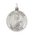 Sterling Silver Antiqued St. Theresa Medal