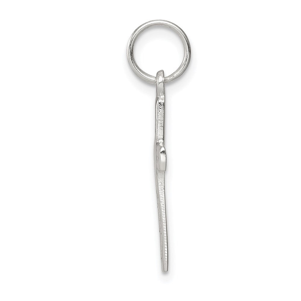 Sterling Silver Rhodium-plated Latin Cross Charm