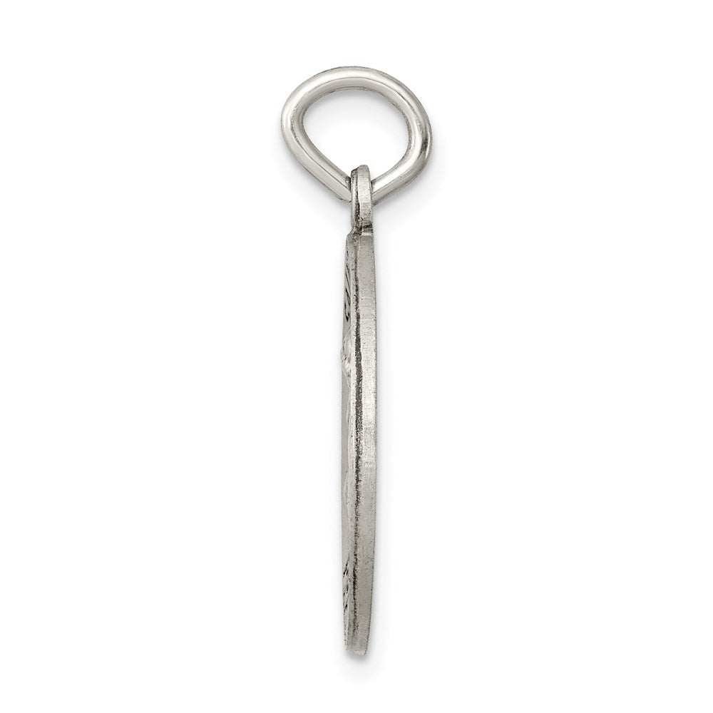 Sterling Silver Antiqued Saint Anthony Medal
