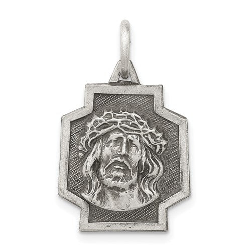 Sterling Silver Antiqued Ecce Homo Charm