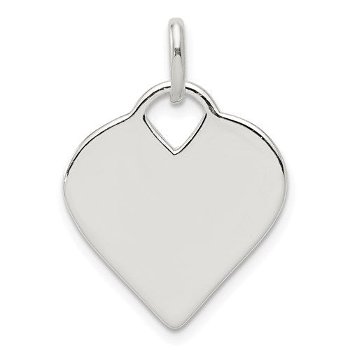 Sterling Silver Polished Heart Charm