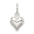 Sterling Silver Puff Heart Charm
