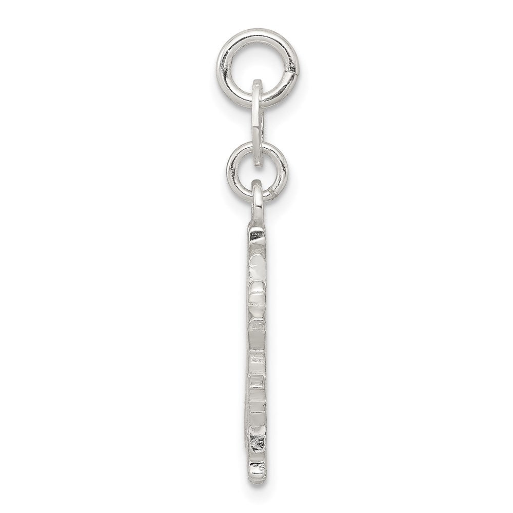 Sterling Silver Polished Snowflake Charm