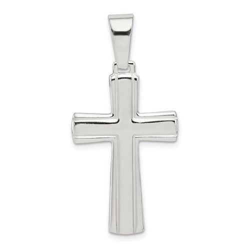 Sterling Silver Polished Cross Pendant